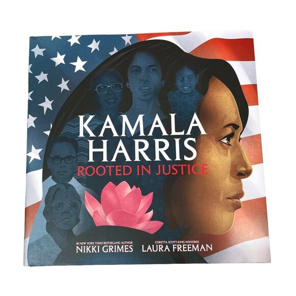 Kamala Harris Rooted in Justice by Nikki Grimes Laura Freeman Hardcover 2020 - Picture 1 of 7